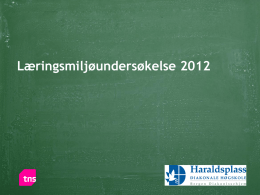 Læringsmiljøundersøkelsen 2012