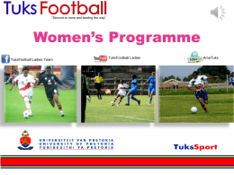 TuksFootball Ladies Team - University of Pretoria Archived Website