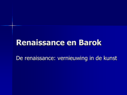 Renaissance en barok - VMS Roeselare, ASO