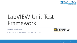 LabVIEW Unit Test Framework by David Maidman