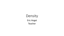 Inquiry activity: Density