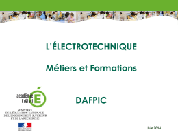 L`électrotechnique - Académie de Créteil