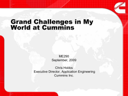 Cummins* Development of Global Engineering Skillset