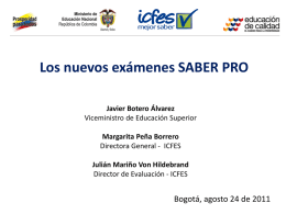 Documento de reforma de los exámenes Saber Pro presentado por