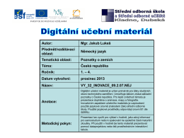 Tschechische Republik - Digitální učební materiály ke stažení