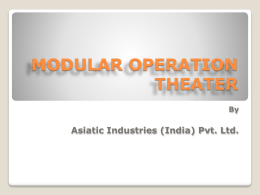 Modular operation theaters - Asiatic Industries (INDIA) Pvt. Ltd