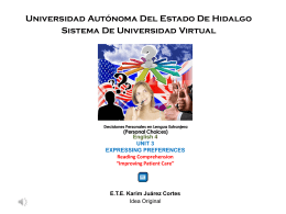 Improving Patient Care - Universidad Autónoma del Estado de