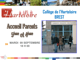 Diapositive 1 - La Cité Scolaire de L`Harteloire