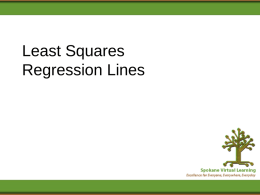 Least Squares Regression Line (LSRL)