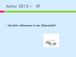 Abitur 2015 * EF - Ritzefeld