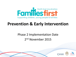 Prevention & Early Intervention - Local Safeguarding Children Board
