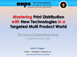 Mark Roggen-Mastering Print Distribution with New Technologies
