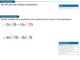 Add and subtract expressions.