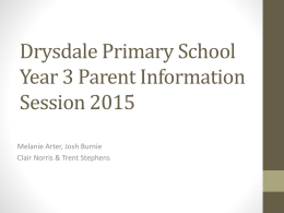 Year 3 Parent information session 2015