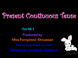 PowerPoint เรื่อง Present Continuous