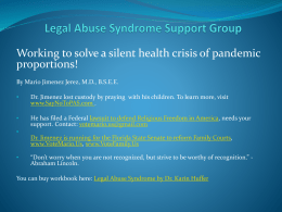 Legal Abuse Syndrome - Say No To Parental Alienation Syndrome