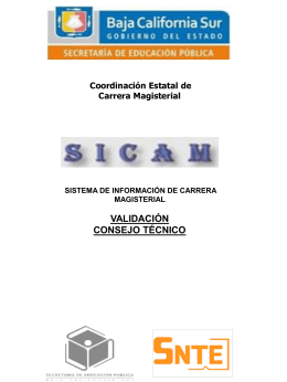 Folleto para la Validación del Consejo Técnico (SICAM)