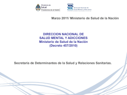 Diapositiva 1 - Ministerio de Salud de la Provincia de Buenos Aires