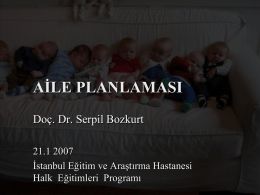 Aile Planlaması - Prof. Dr. Serpil Bozkurt