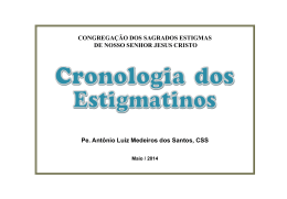 Cronologia Estigmatina - Congregação dos Sagrados Estigmas