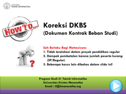 Panduan koreksi DKBS
