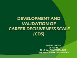 Career Development Scale