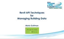 S09 Revit API Techniques for Managing Building Data