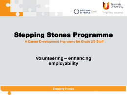Volunteering Stepping Stones April 2014