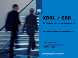 XBRL / SBR, een nieuwe wijze van rapporteren
