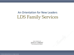 LDS Family Services - Provident Living