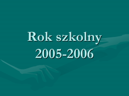 Rok szkolny 2005-2006