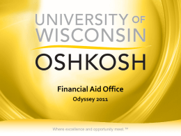 Financial aid Myth - University of Wisconsin Oshkosh