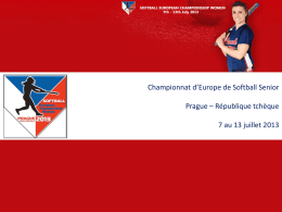 Diapositive 1 - Fédération Française de Baseball et de Softball