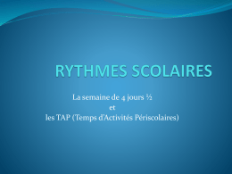 RYTHMES SCOLAIRES - Lignan de Bordeaux