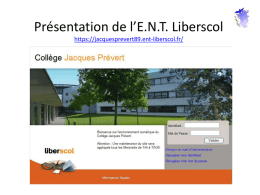 diaporama liberscol - Collège Jacques PREVERT