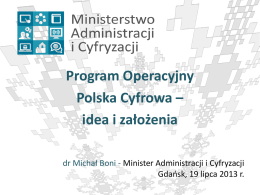 Operacyjny Polska Cyfrowa. Idea i założenia