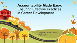 Ensure Effective Practices in Career Development VSCA 2014