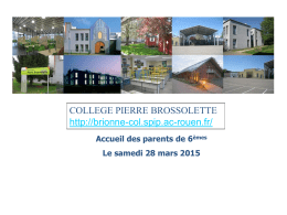 Diapositive 1 - Collège Pierre Brossolette de Brionne