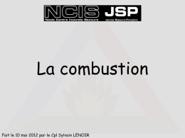 La combustion - Bienvenue sur le site des JSP du CIS Nesle