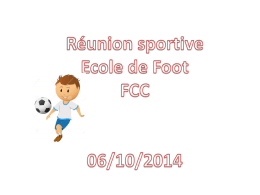 Réunion sportive Ecole de Foot FCC 06/10/2014