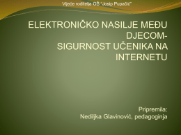 Sigurnost učenika na Internetu - Osnovna škola Josip Pupačić Omiš