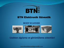 body scanner - BTN Elektronik Güvenlik