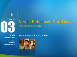 Modul 3 Model Data Relasionalx