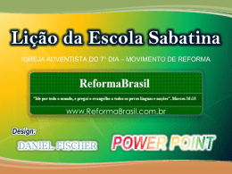 Li&ccedil;&atilde;o da Escola Sabatina