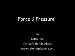 Science of VIII Force and Pressure