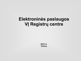 Elektroninės paslaugos VĮ Registrų centre