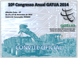 10º Congresso Anual GATUA 2014