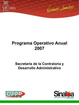 Programa operativo anual 2007 - Portal de Acceso a la Información