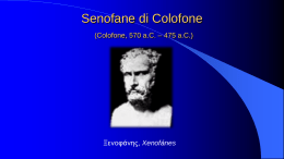 Senofane di Colofone, ritenuto il fondatore