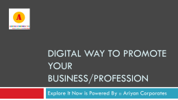 Digital Way To Promote Your Businesss